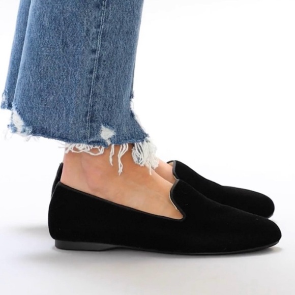 Birdies Starling Black Velvet Loafers 8.5 women’s - Picture 2 of 6